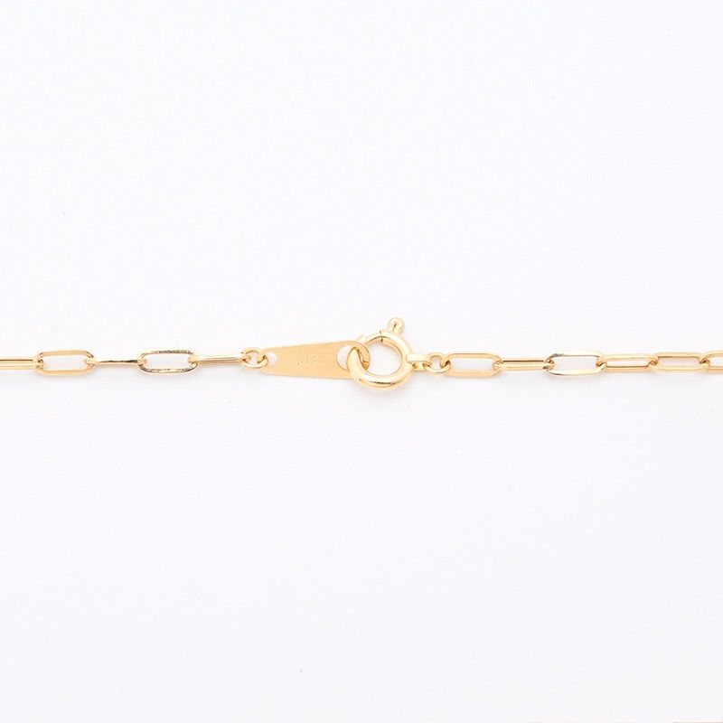 K18 ペーパークリップ ネックレス 幅2mm 1.5g 45cm 新品 - メルカリ
