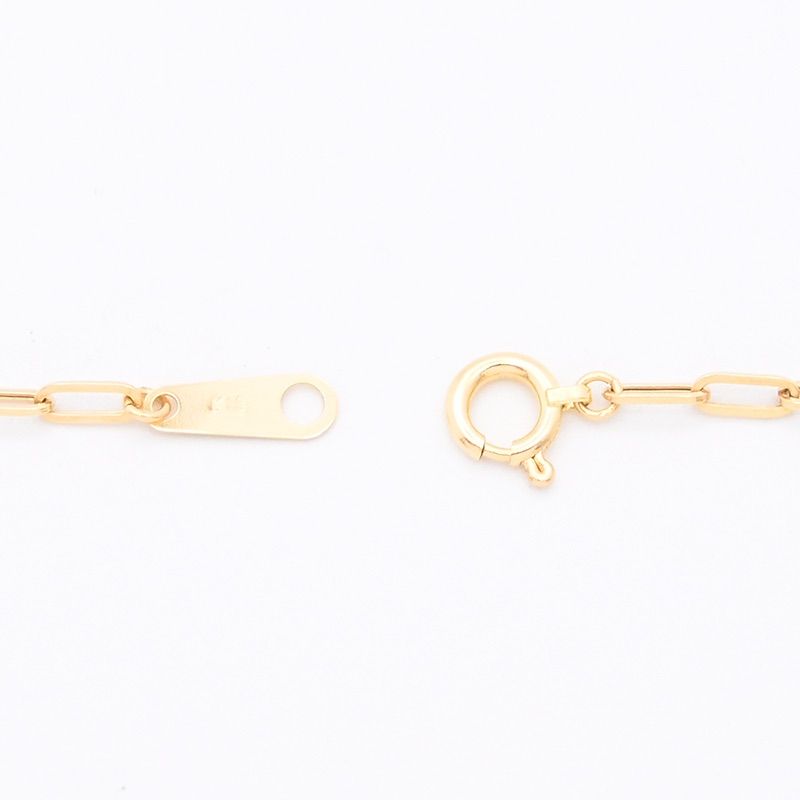 K18 ペーパークリップ ネックレス 幅2mm 1.5g 45cm 新品 - メルカリ