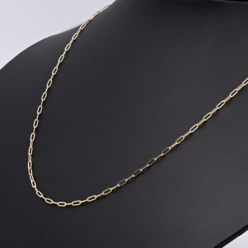 K18 ペーパークリップ ネックレス 幅2mm 1.5g 45cm 新品 - メルカリ