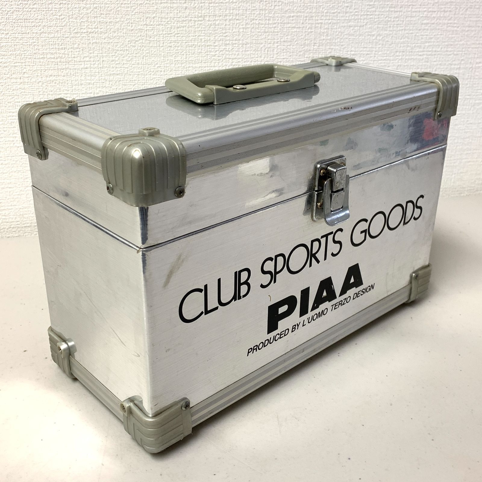 当時物 PIAA CLUB SPORTS GOODS アルミケース 旧車 クラブスポーツグッズ ボックス CDケース アルミケース シルバー 簡易清掃済み ピア