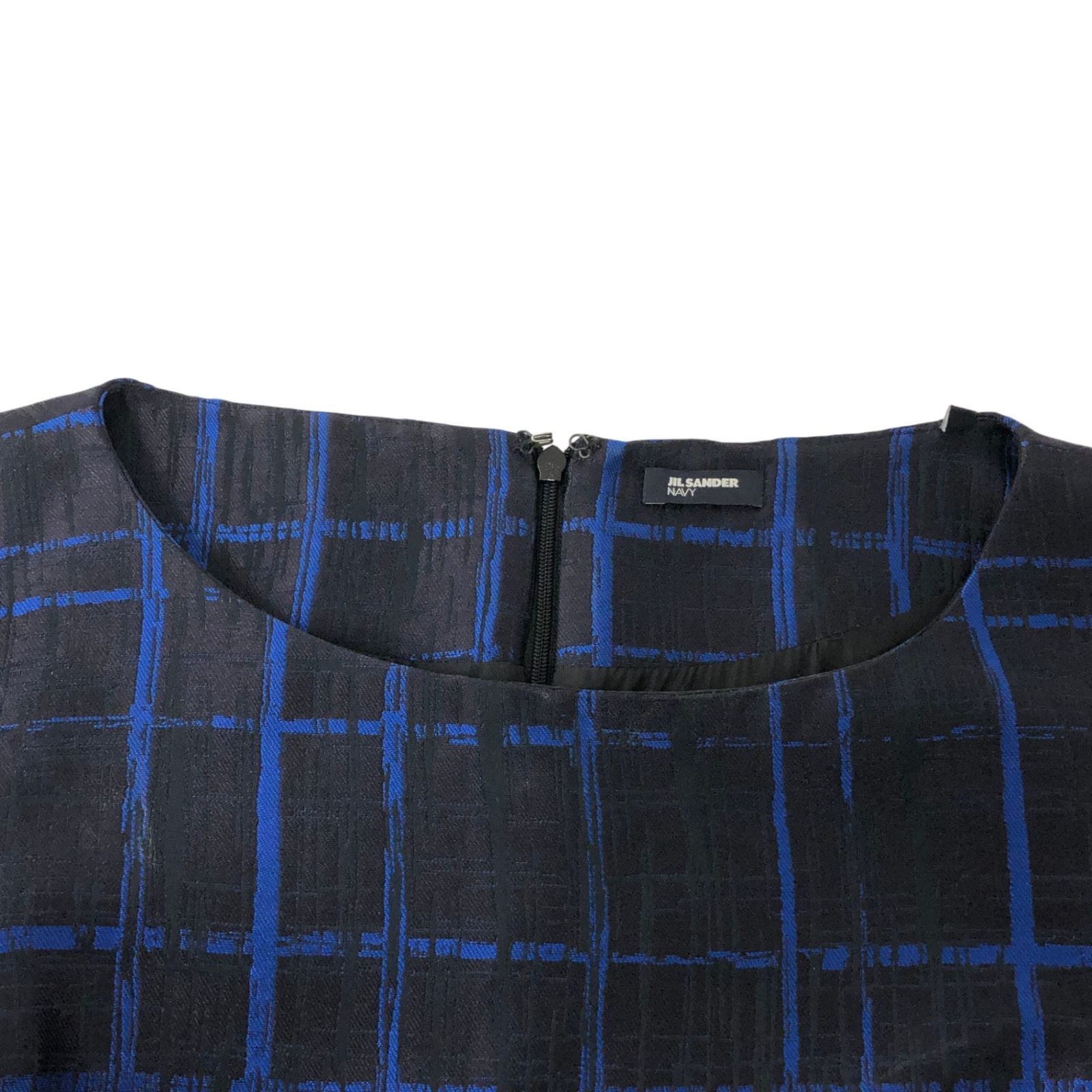 JIL SANDER NAVY/ジルサンダーネイビー/チェック/ワンピース/サイズ38