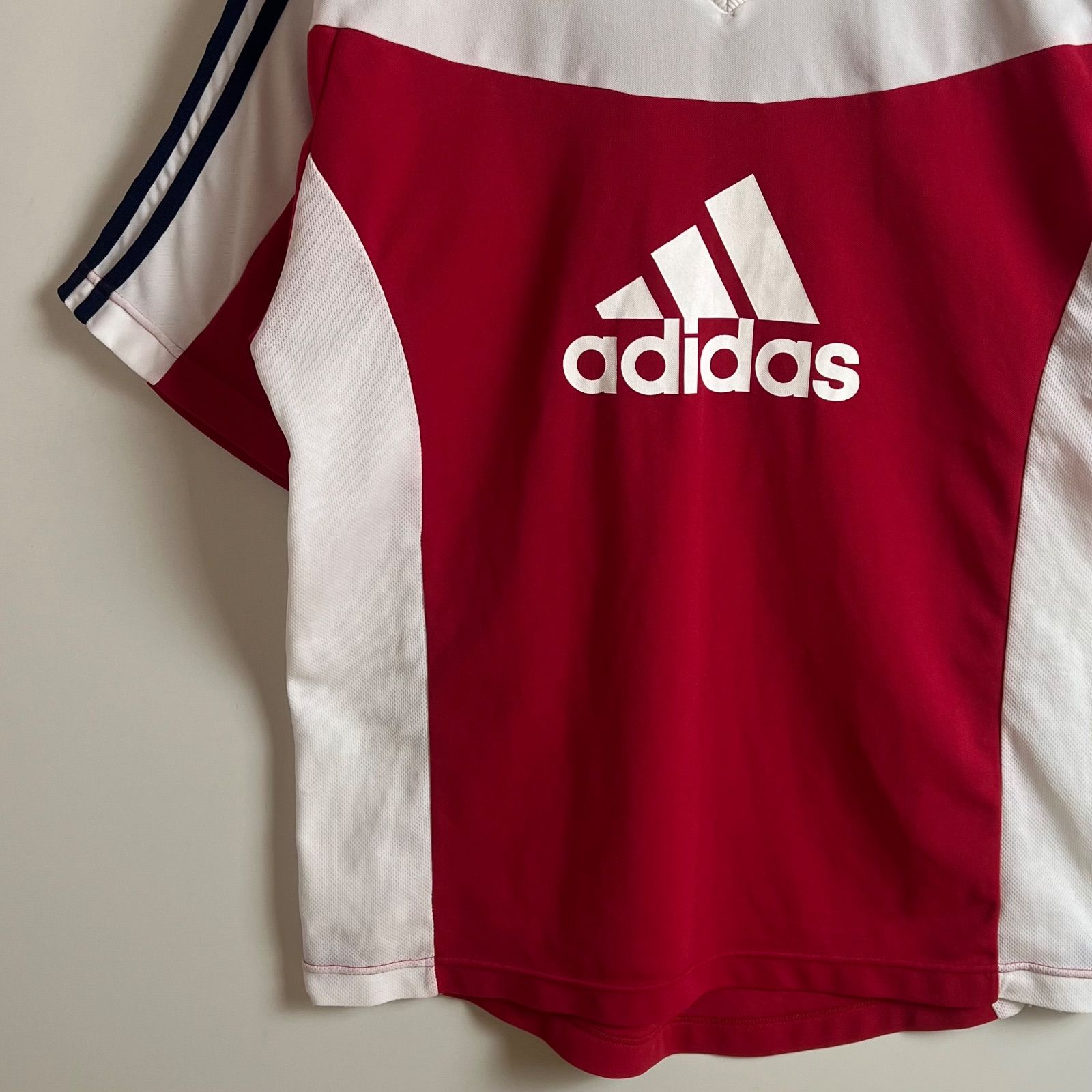 adidas 2000 00s tech archive LOGO game Tee XL アディダス 襟付