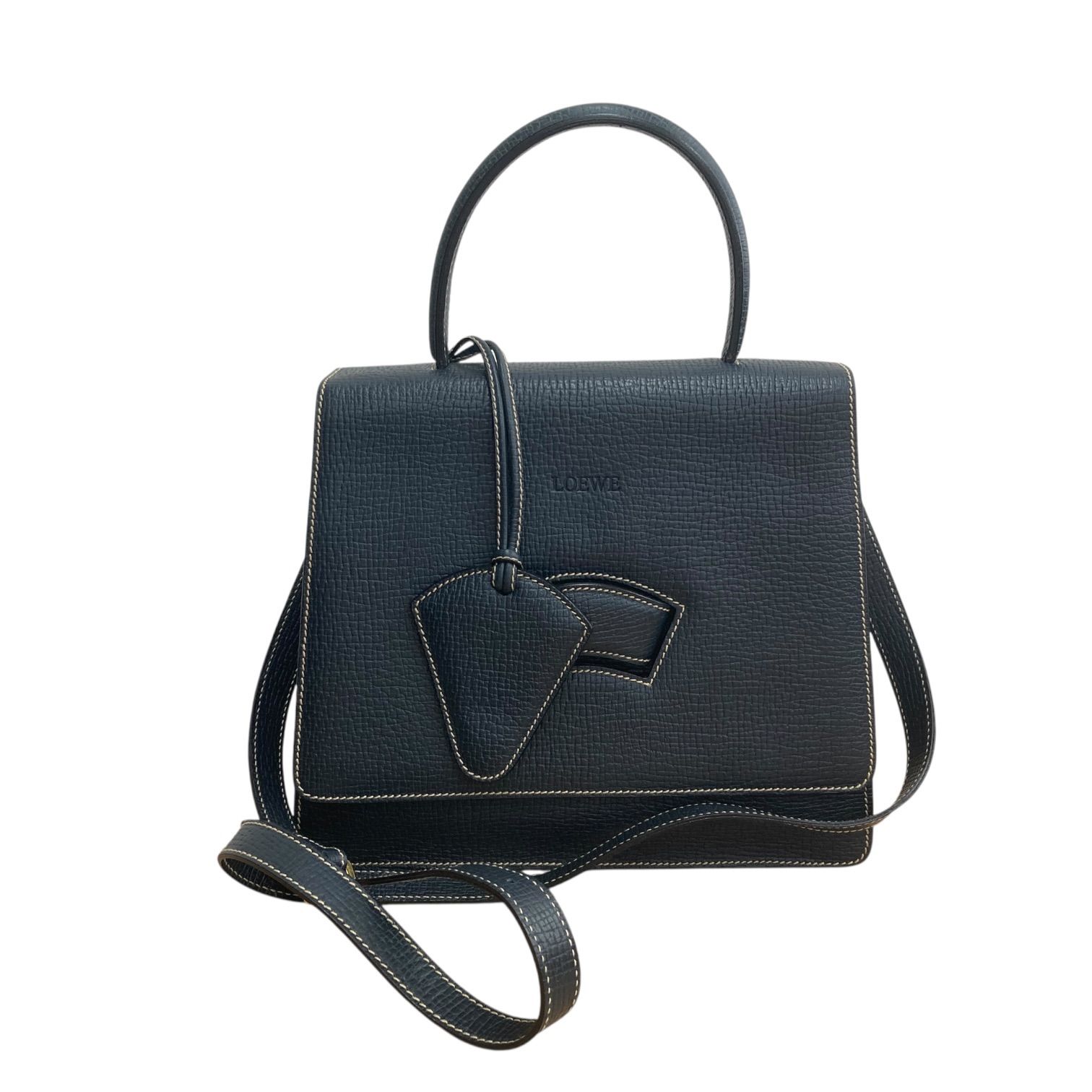 ヴィンテージ vintage ロエベ LOEWE バルセロナ 2WAY ステッチ バッグ 