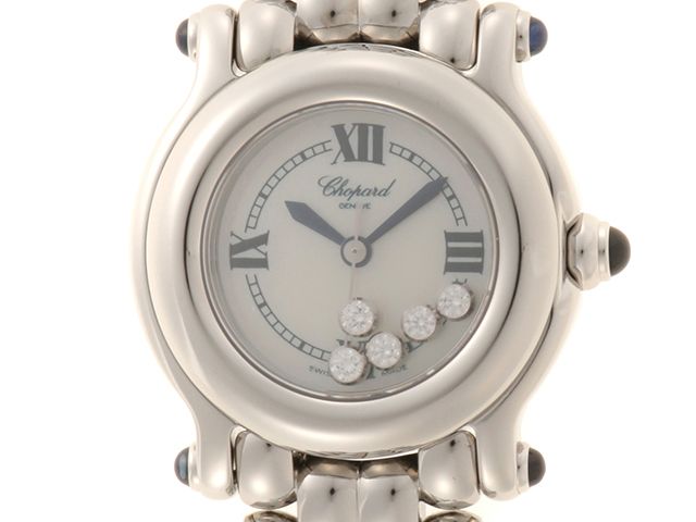 Chopard ショパール ハッピースポーツ 27/8250-23 腕時計 ステンレススチール/ホワイトシェル/ダイヤモンド レディース クオーツ【432】2148104052414