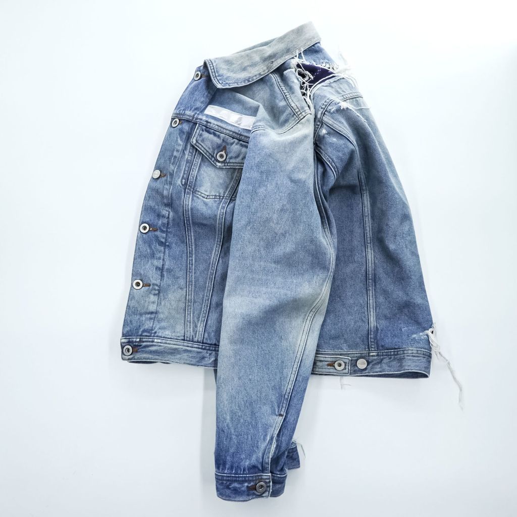 DIESEL デニムジャケット Gジャン L ブルー NHILL-TM ダメージ加工