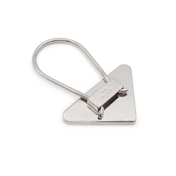 美品 PRADA プラダ トライアングル キーリング M713 チャーム