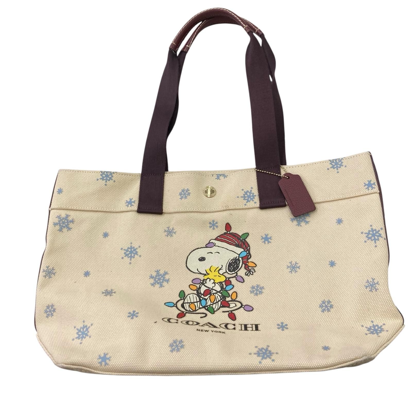 186005 COACH コーチ COACH×PEANUTS トートバッグ