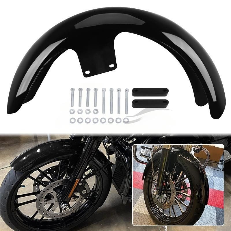 【送料無料】ハーレーダビッドソン Harley-Davidson ツーリング Touring バガー Bagger 1997-2023対応 21インチ フロントフェンダー マッドガード ABS製 グロスブラック 保護 耐久性向上 高級感 スタイリッシュ