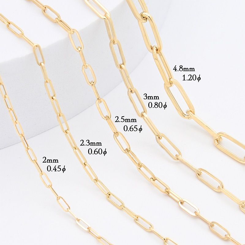 K18 ペーパークリップ ネックレス 幅2mm 1.5g 45cm 新品 - メルカリ