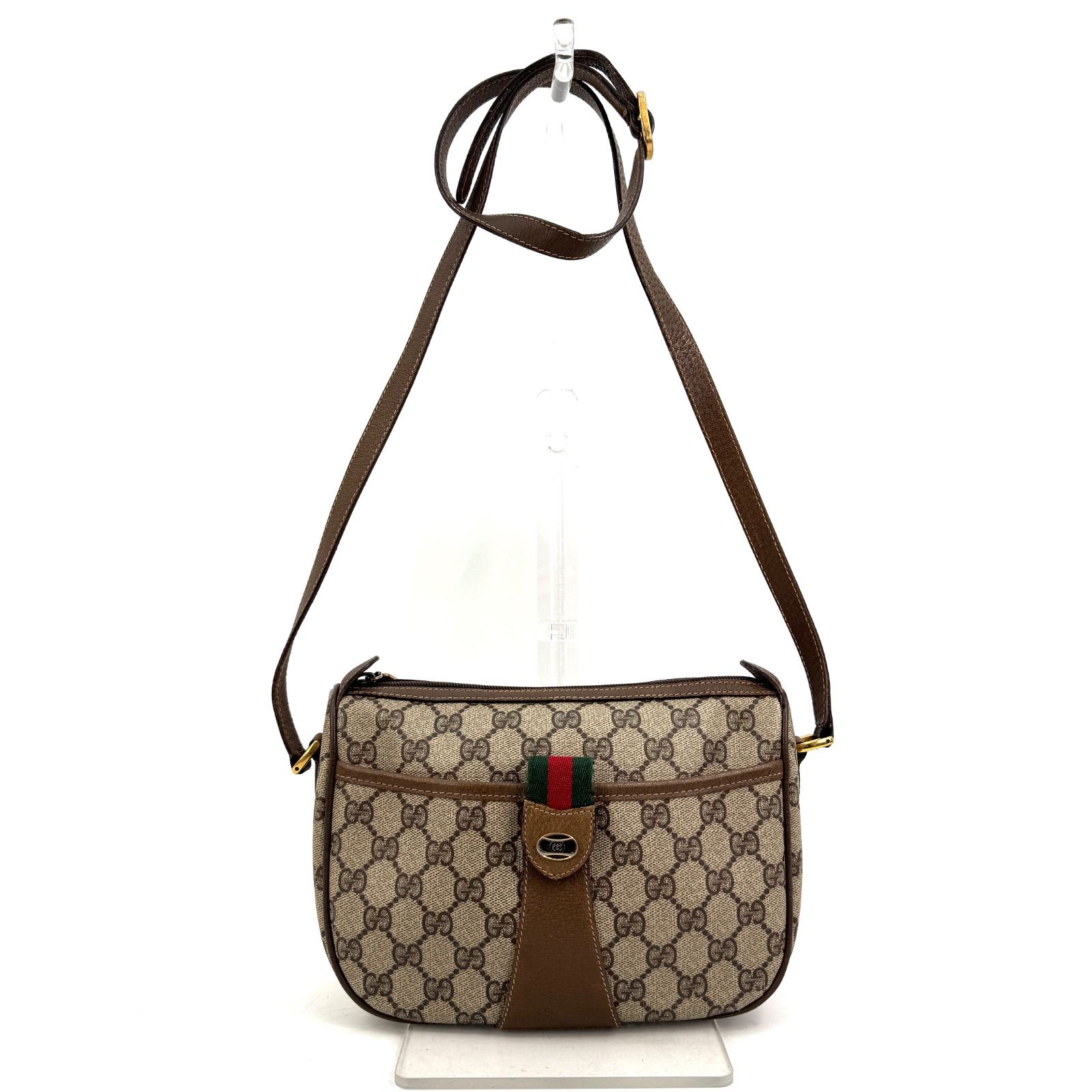 極美品 GUCCI オールドグッチ シェリーライン ショルダーバッグ GG柄 