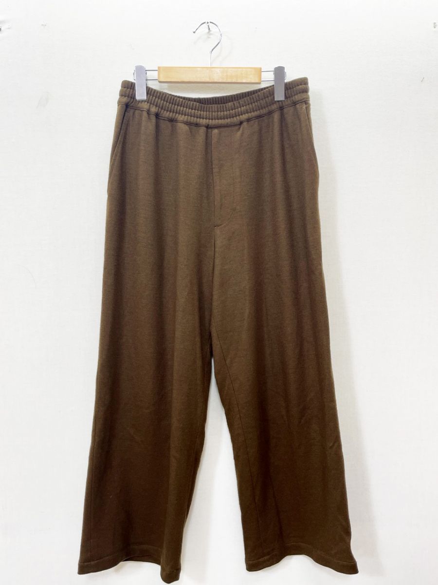 グラフペーパー Grappaper ウール イージーワイド Wool Smooth Flannel Easy Wide Pants トラウザー パンツ size1 (M-L相当)/茶 ◇■◎メンズ