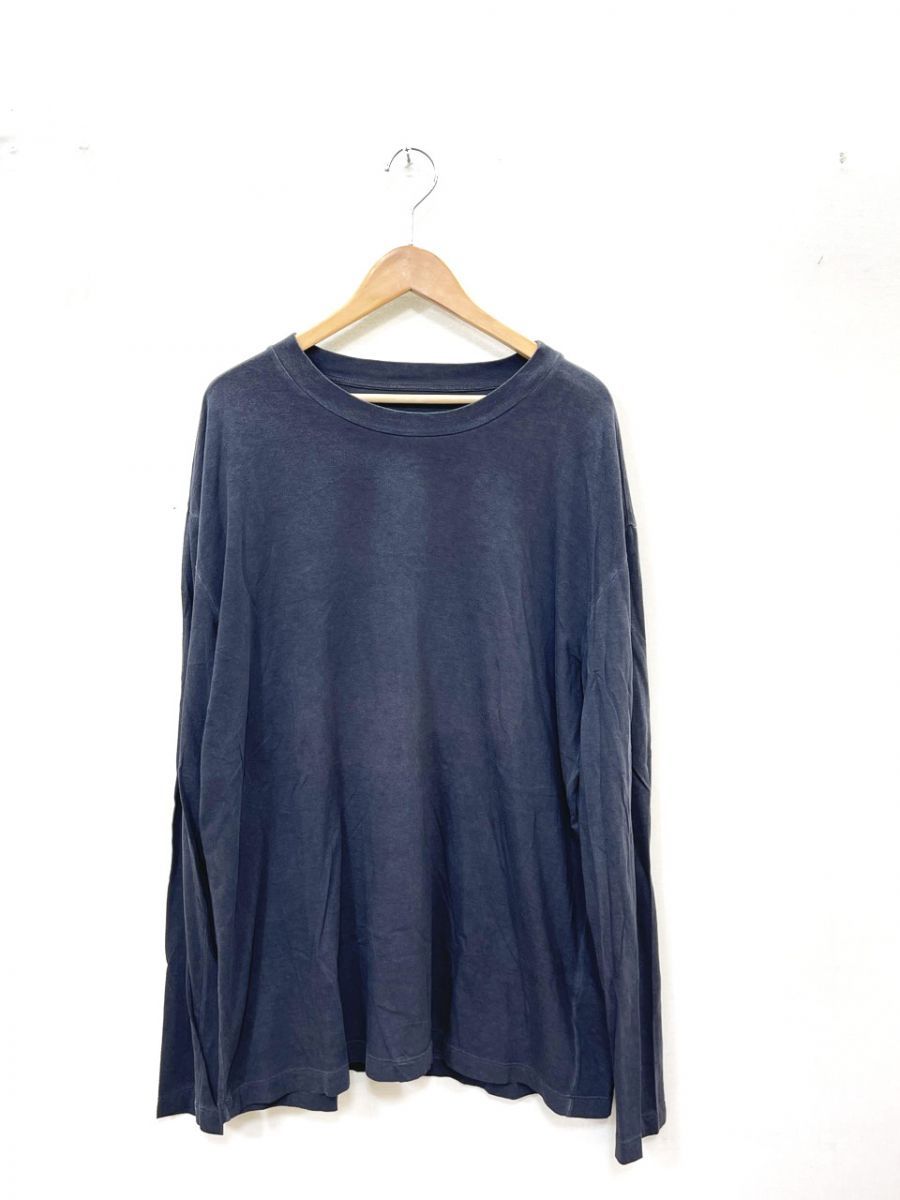 Maison Margiela メゾンマルジェラ 10 ガーメントダイ オーバーサイズ 長袖 Tシャツ 20FW ロンT カットソー size44 (S-M相当)/黒 スミクロ ■■◎メンズ