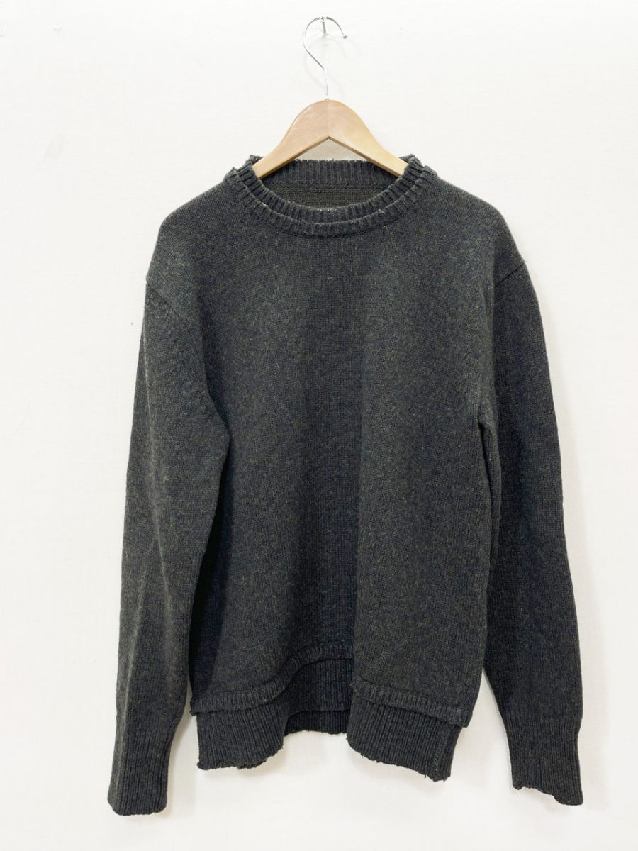 Maison Margiela メゾンマルジェラ エルボーパッチセーター 4 14 SI1GP0001 レイヤード ニット セーター sizeS/モスグリーン ◇■◎レディース