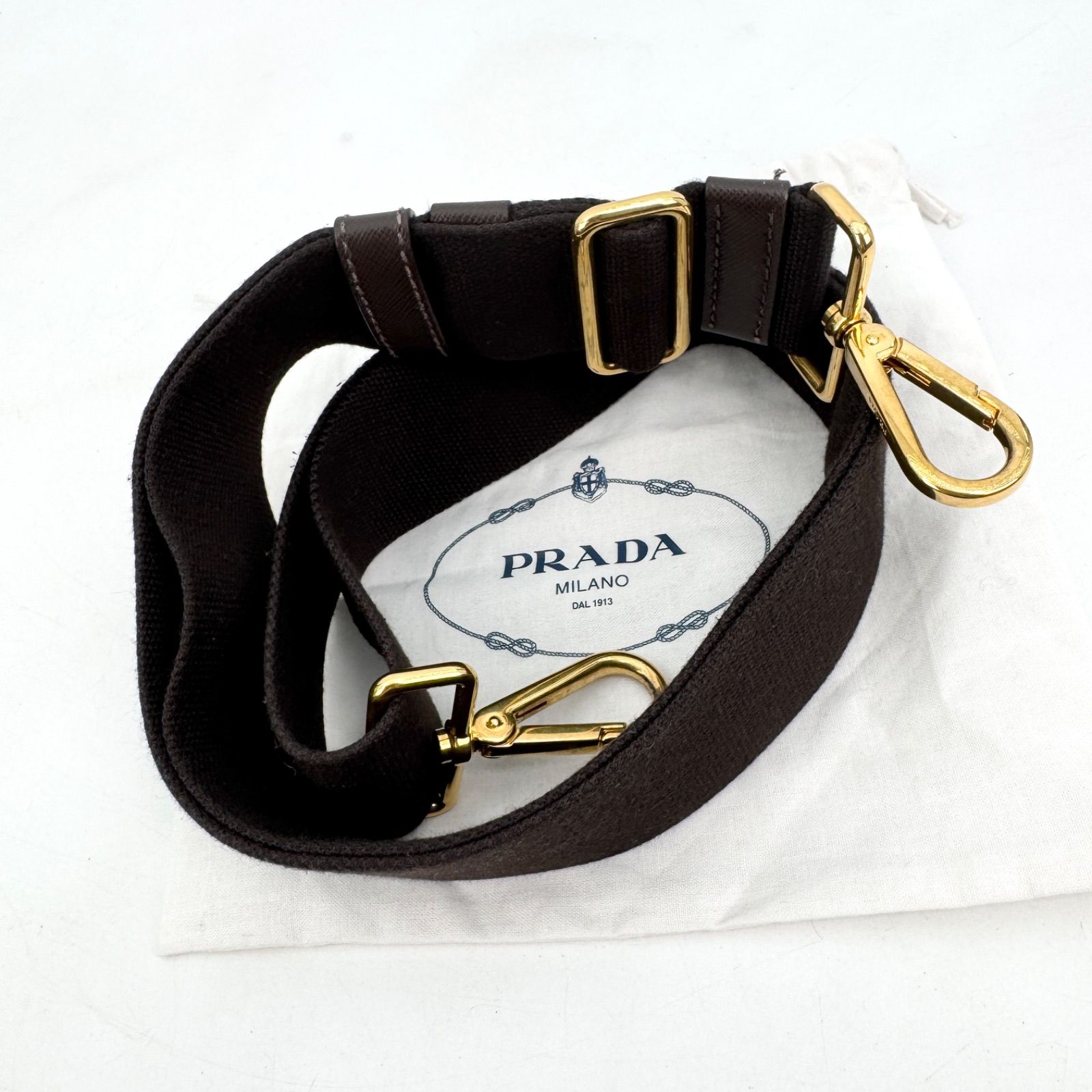 PRADA カナパ トートバッグ 2WAY Mサイズ ブラウン アイボリー - メルカリ