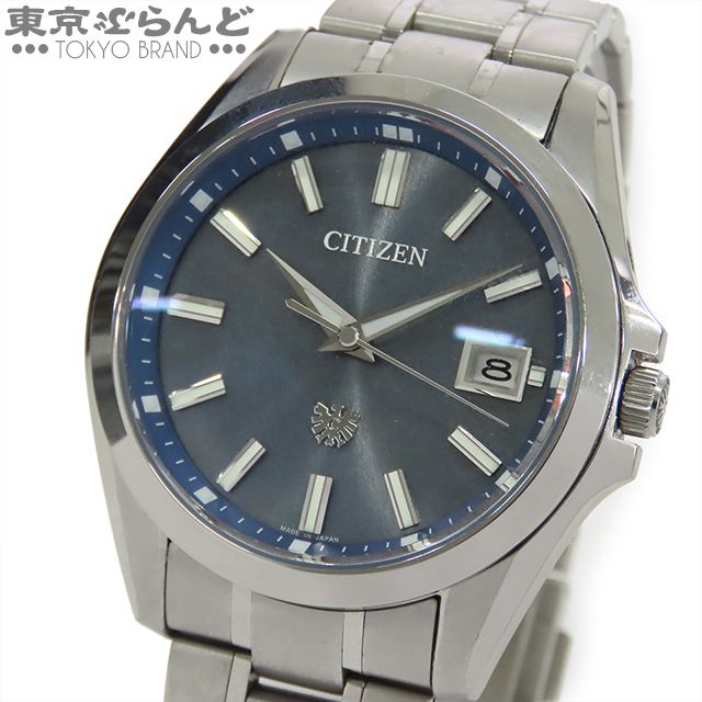 シチズン CITIZEN ザ・シチズン AQ4091-56M A060-T027351 ブルー チタン 藍染和紙文字盤 ジャパンブルー 腕時計 メンズ エコドライブ ソーラー 箱 保証書付 101826927