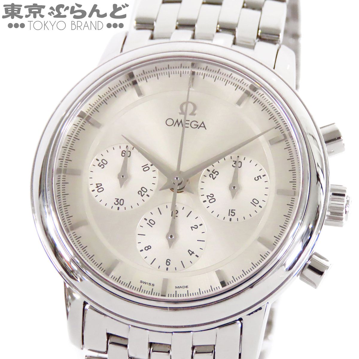 オメガ OMEGA デ・ヴィル 4540.31 シルバー SS プレステージ クロノ 保証書付き 腕時計 メンズ 手巻 仕上済 101867161