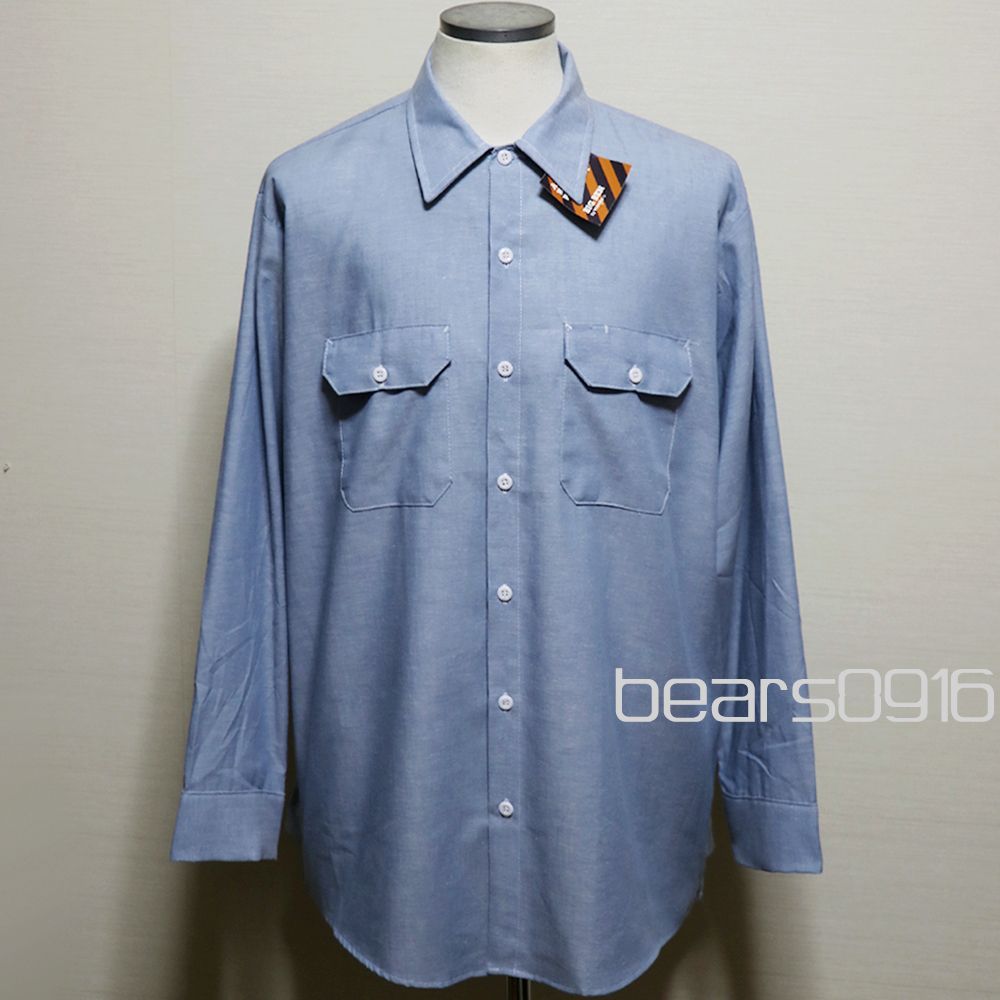 【80年代デッド】ビッグベン ワークシャツ メンズ XL XXL 新品タグ付き ブルー BIG BEN ラングラー アメリカ製 長袖 アメリカ購入
