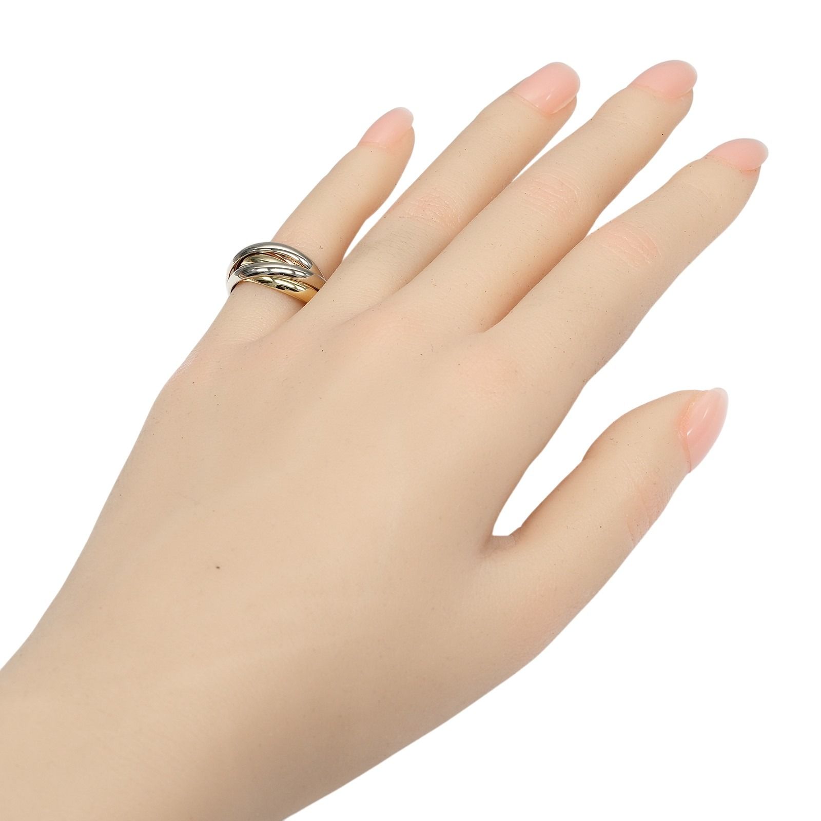 CARTIER】カルティエ トリニティ 5連 K18ゴールド（YG×PG×WG） 7号 