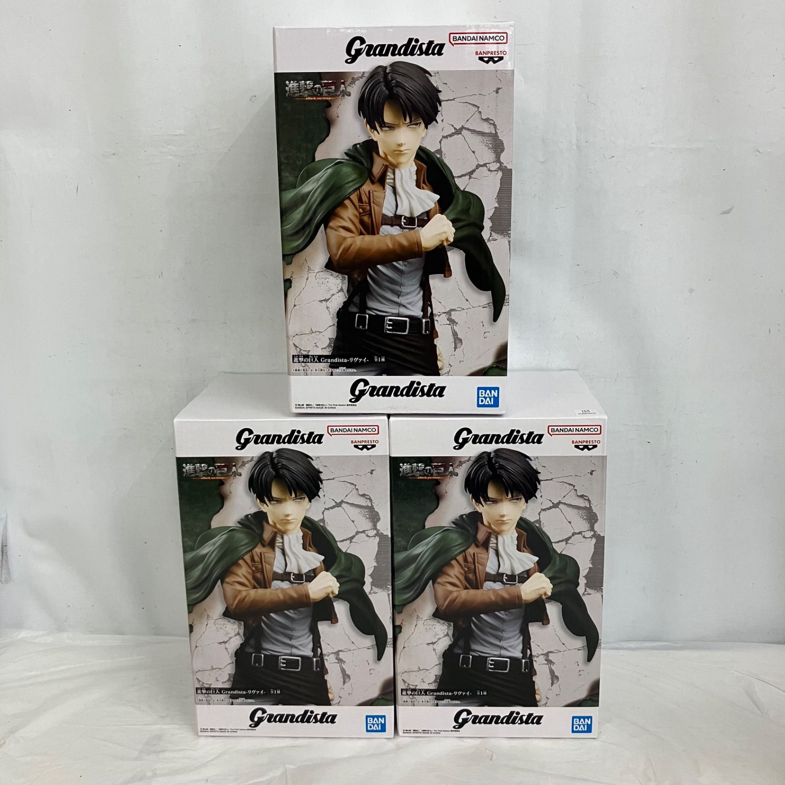 未開封 進撃の巨人 grandista リヴァイ BANPRESTO フィギュア 3個