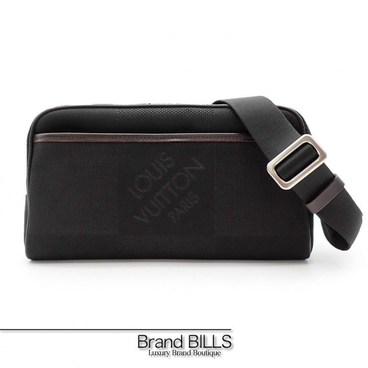 美品 LOUIS VUITTON ルイ・ヴィトン アクロバット ボディバッグ M93620 ダミエジェアンキャンバス ブラック メンズ