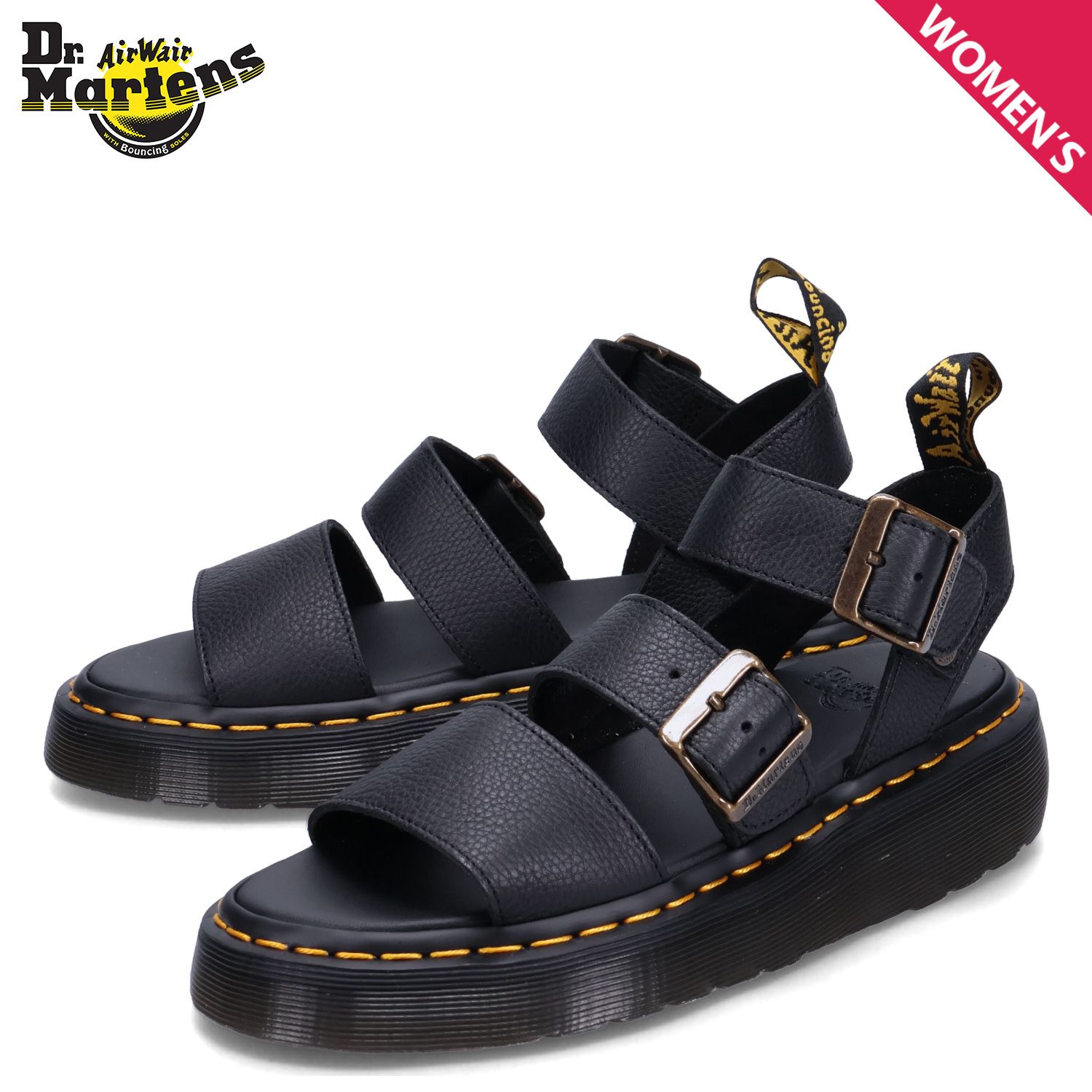 ドクターマーチン Dr.Martens サンダル ストラップサンダル グリフォン クアッド レディース 厚底 GRYPHON QUAD 25720001