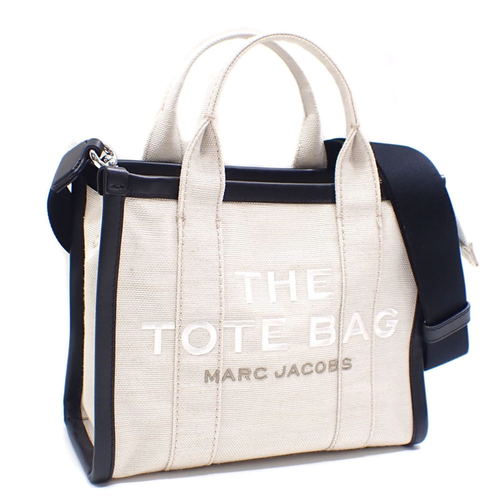 マーク・ジェイコブス(Marc Jacobs) マークジェイコブス ザ トートバッグ スモール レディース ホワイト ブラック 白 キャンバス ショルダー ハンド