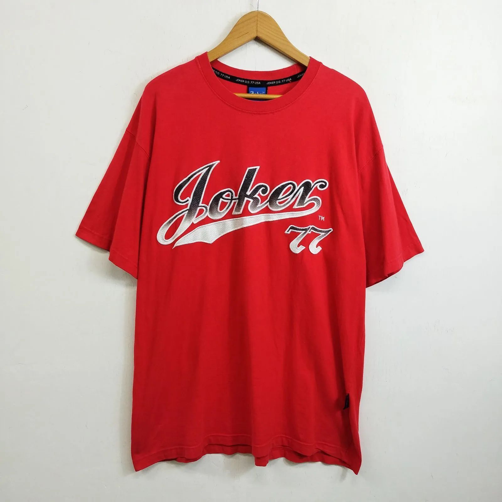 90s 00s JOKER ジョーカー 半袖Tシャツ ビッグロゴ 刺繍ロゴ 韓国製