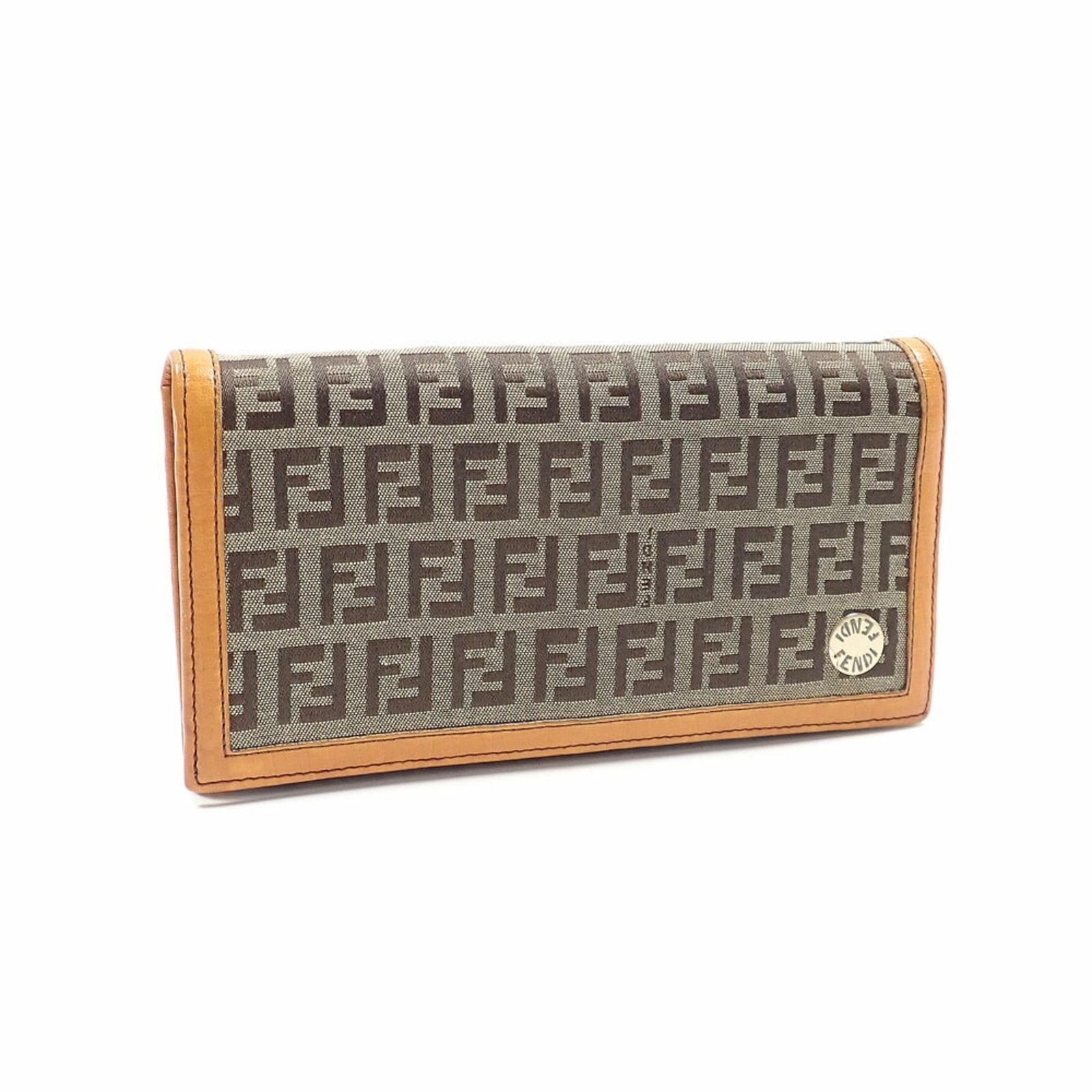 フェンディ(Fendi) フェンディ 二つ折り 長財布 レディース ズッカ キャンバス 00TN9