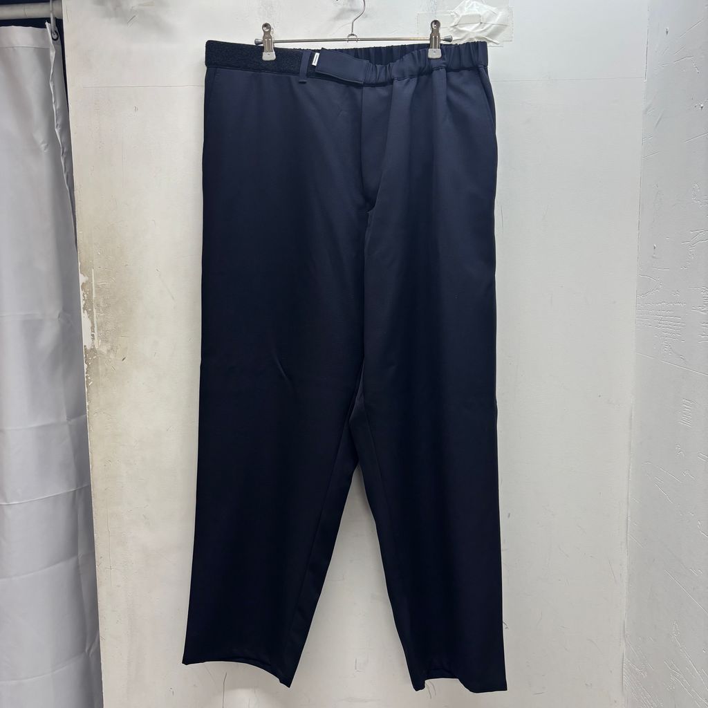 Graphpaper グラフペーパー 24SS Scale Off Wool Wide Tapered Chef Pants スラックス GM241-40174B ネイビー size:O/S【中目黒B06】