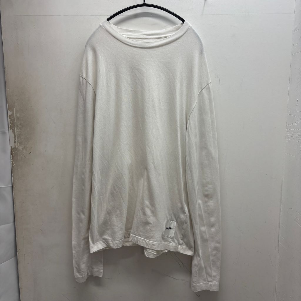 JIL SANDER+ ジルサンダープラス 24SS Pack L/S Tee パックT 長袖Tシャツ J47GC0002 JTN254 ホワイト size:M【中目黒B06】