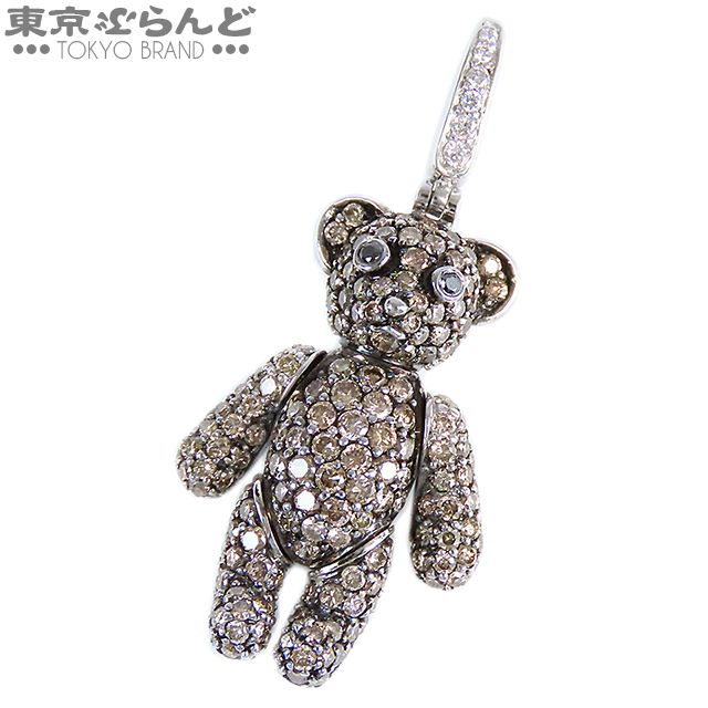 キーリン Qeelin BOBO ホワイトゴールド K18WG ダイヤモンド クマ チャーム ペンダントトップ レディース 仕上済 101872742