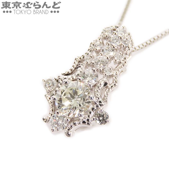 500474827 ノーブランド no brand ダイヤモンド ネックレス プラチナ Pt900 Pt850 ペンダント 1.008ct L VS2 0.58ct レディース