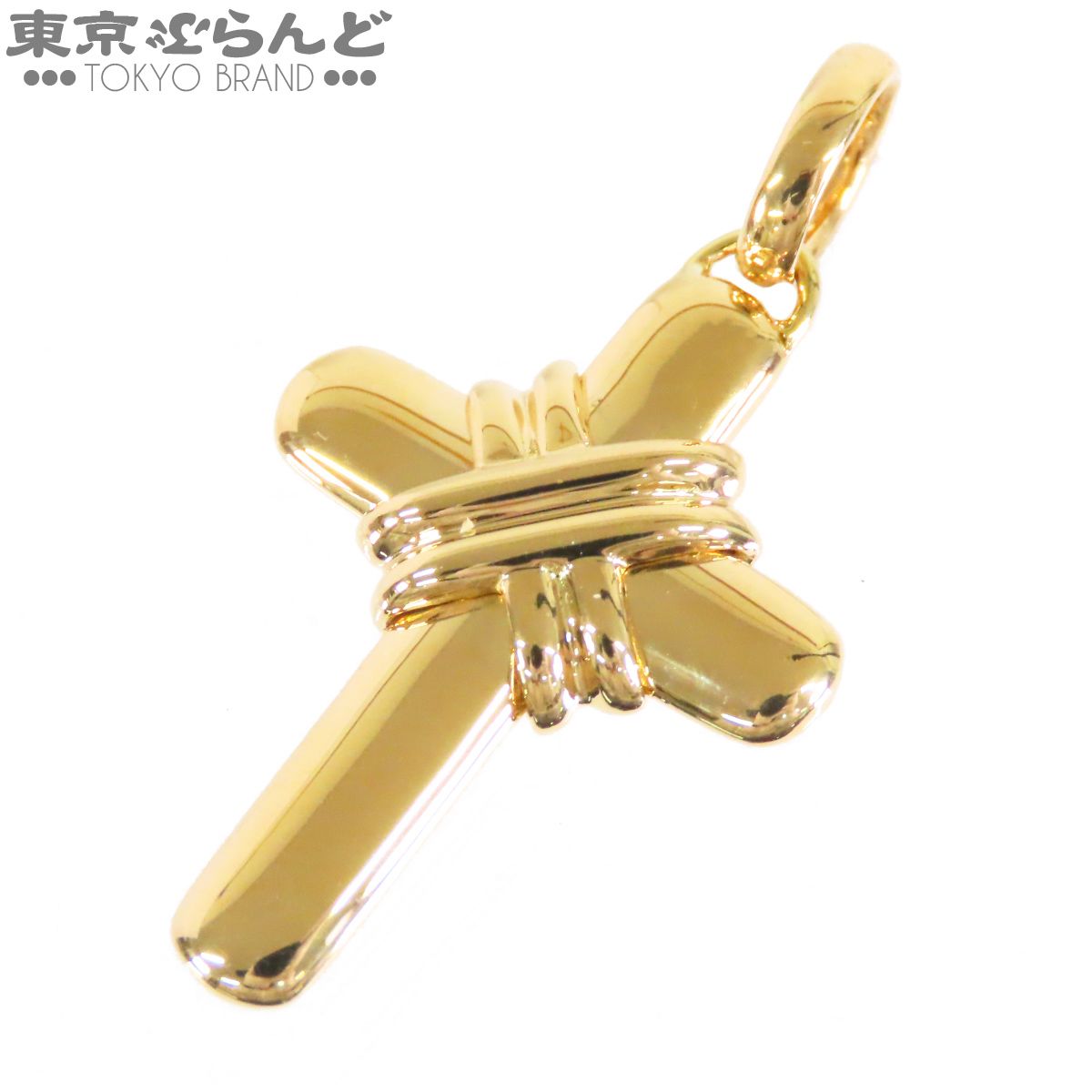 ブルガリ BVLGARI ラテンクロス ペンダントトップ イエローゴールド K18YG チャーム レディース 仕上済 101861886