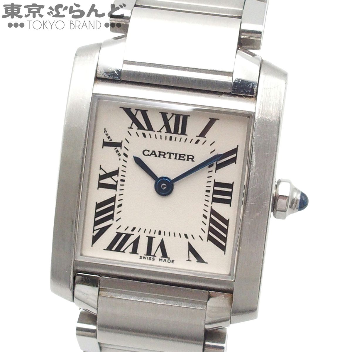 カルティエ CARTIER タンクフランセーズ SM W51008Q3 アイボリー SS 腕時計 レディース QZ 101869961