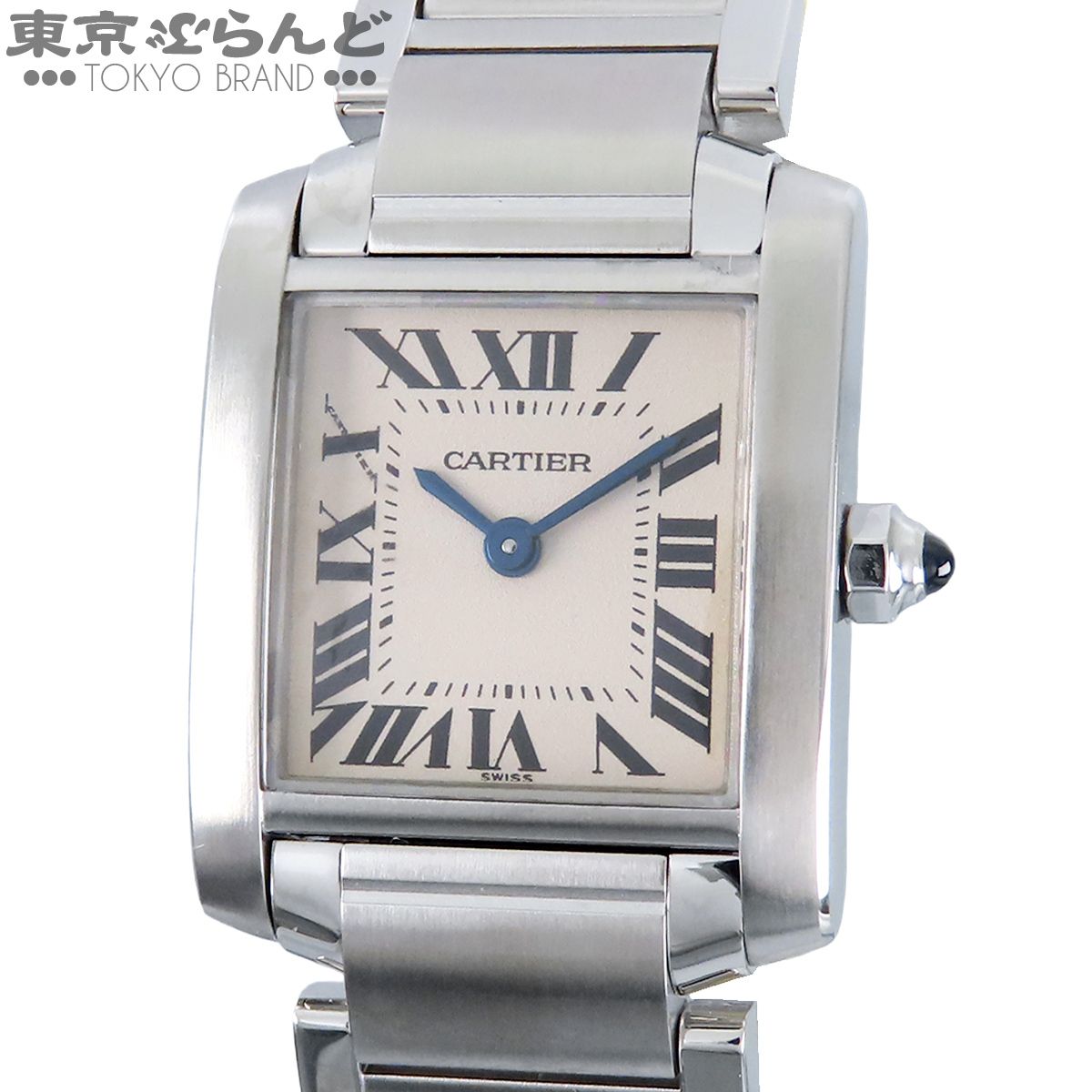 カルティエ CARTIER タンクフランセーズSM W51008Q3 アイボリー SS 箱・保証書付 腕時計 レディース クォーツ式 電池式 仕上済 241001032134