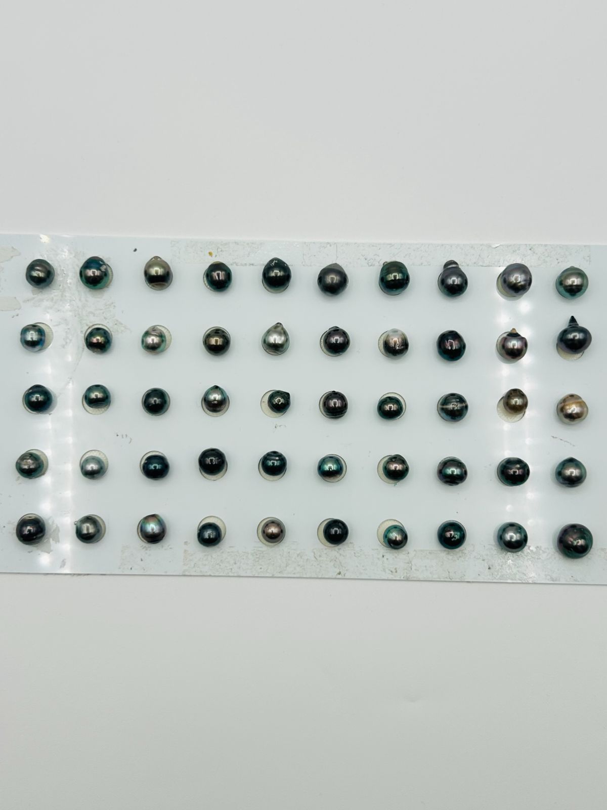「まとめ買いがお得！」タヒチ 黒蝶 パール ルース 無穴 50PCS バロック珠