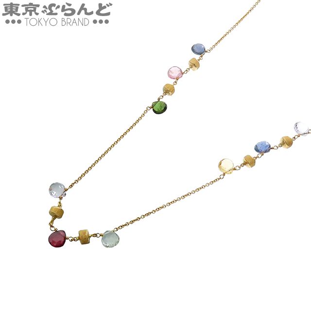 マルコ ビチェゴ Marco bicego パラダイスネックレス 80002884 イエローゴールド K18YG アメジスト トパーズ クォーツ トルマリン シトリン アイオライト ペリドット ロードライト レディース 仕上済 101822914