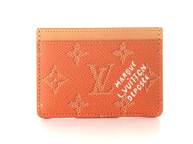 LOUIS VUITTON ルイ・ヴィトン 小物 ポルトカルト・サーンプル モノグラムヘリテージ M27139 カードケース PVCコーティングキャンバス オレンジ ユニセックス【中古】【472】
