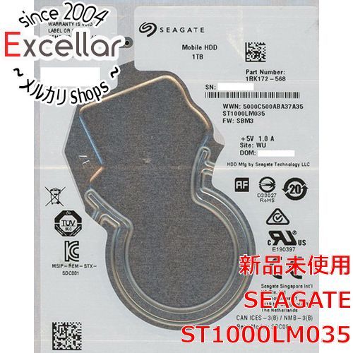 [bn:6] SEAGATE ノート用HDD 2.5inch　ST1000LM035 1TB 7mm