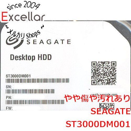 [bn:14] SEAGATE製HDD　ST3000DM001　3TB SATA600 7200　8000～9000時間以内