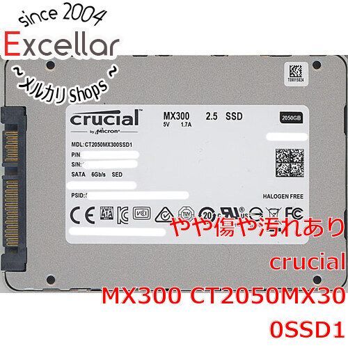 [bn:9] crucial　2.5インチ 内蔵型 SSD CT2050MX300SSD1　2TB　2000～3000時間以内