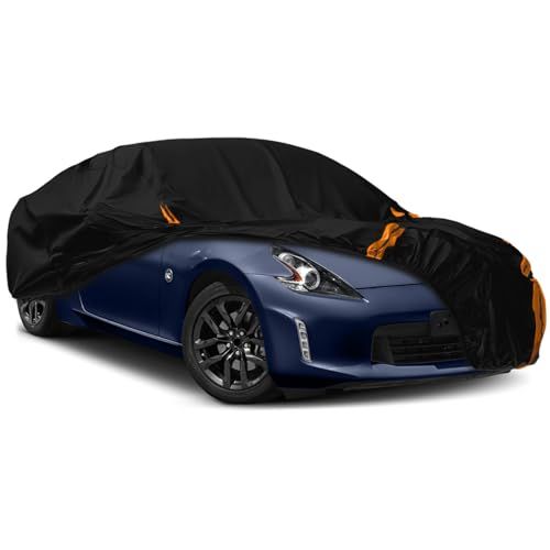 車カバー 日産 フェアレディZ Z34 2008年-現行スポーツカーカバー 【防塵・防水・UVカット】 黄砂/雨雪対策 防風ロープ付き 四季対応 ブラックts