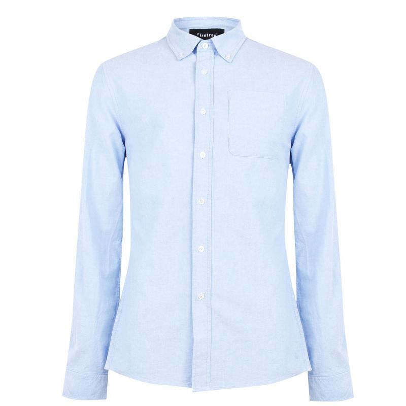 ファイヤートラップ メンズ トップス シャツ オックスフォード Firetrap Basic Oxford Shirt Blue ブルー