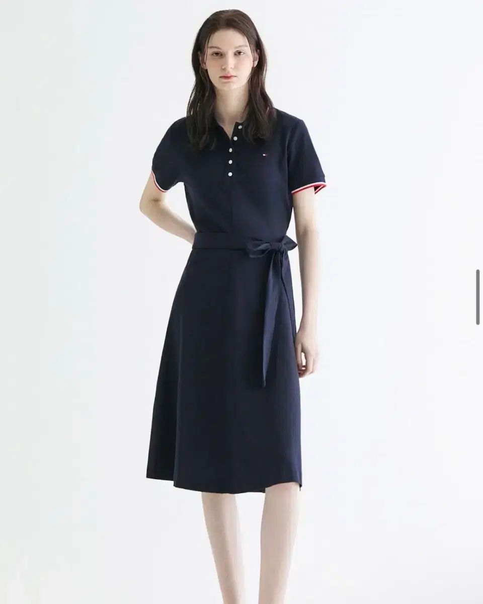 トミーヒルフィガー ピケ フレア ロング ドレスㅣ定価235,000ウォン