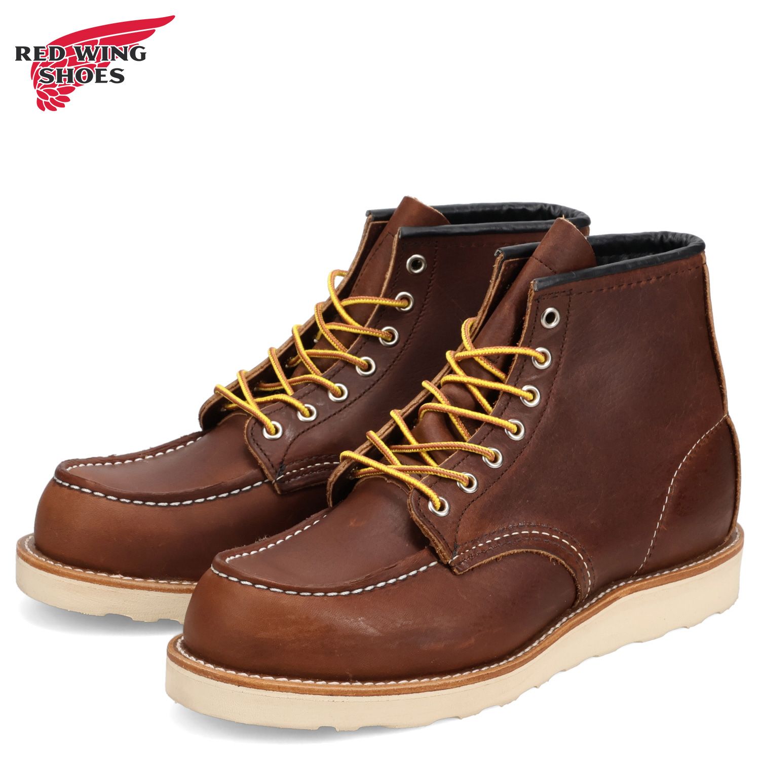 レッドウィング WING ブーツ 6インチ クラシック モック メンズ 本革 Dワイズ 6-INCH CLASSIC MOC 8138、DARK BROWN/L