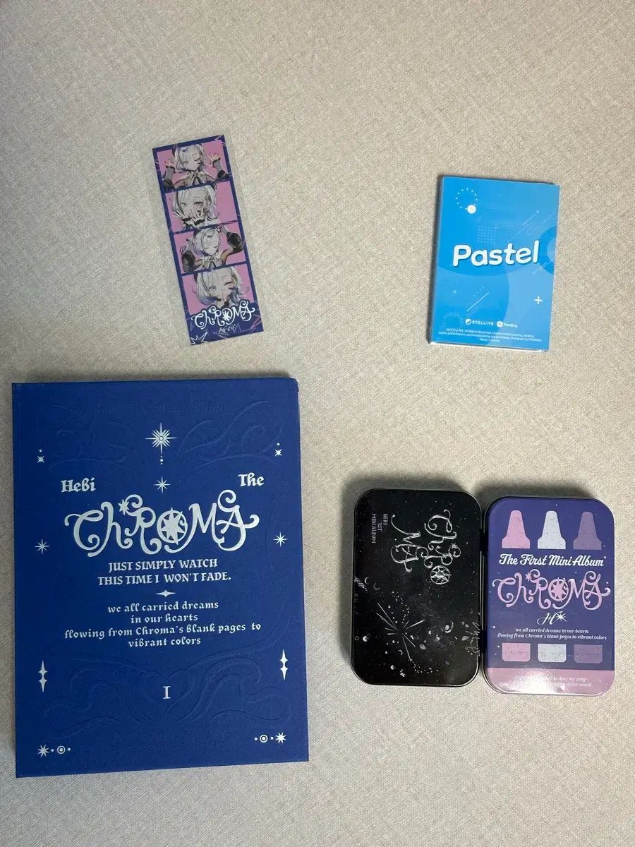 ヘビーレター含むクロマアルバムグッズ + パステル4期ファンクラブカード
