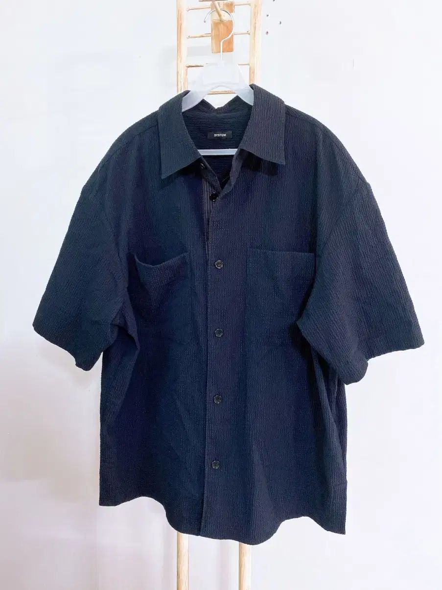 モンヴィンテージ(105)SYSTEM homme オーバーサイズ ストレッチ 半袖シャツ