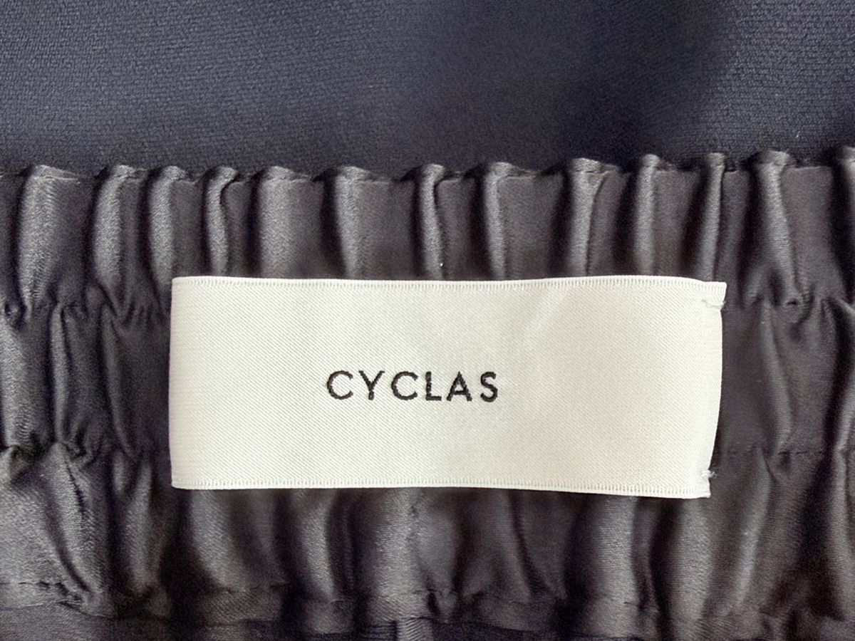 未使用】CYCLAS / シクラス 定番ダブルクロスギャザーパンツ 38 「S～M