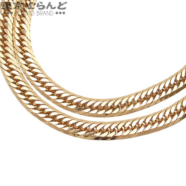 241100085538 喜平 キヘイ 8面 トリプル 40cm 幅5.7ｍｍ 30.5g 造幣局検定刻印 イエローゴールド K18YG チェーンネックレス