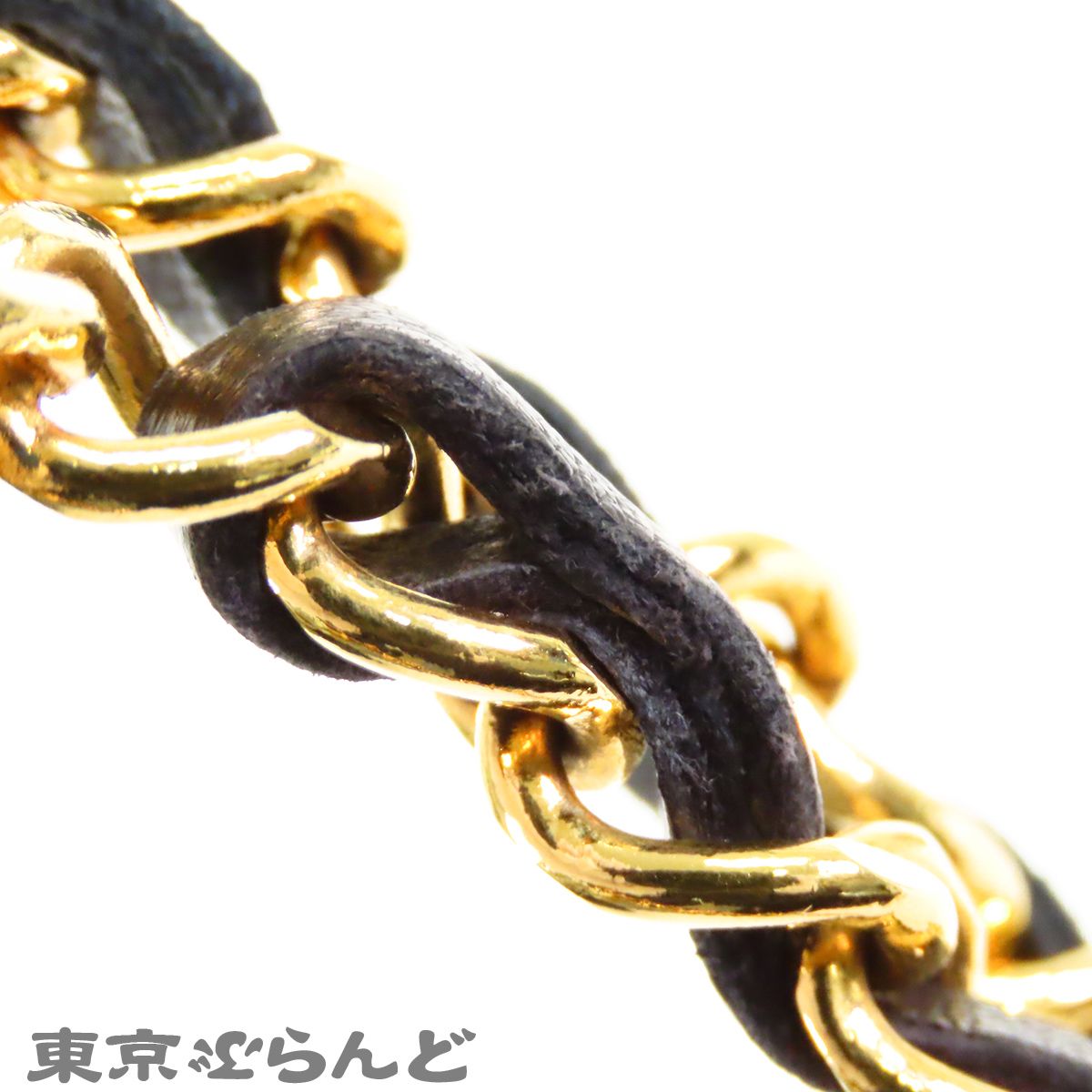 シャネル CHANEL 1984 チェーンベルト ゴールドxブラック メタル